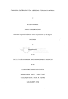 Financial globalisation : lessons for South Africa
