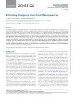 Estimating divergence times from DNA sequences
