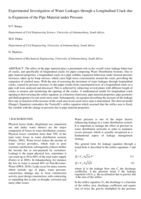 Experimental investigation of water leakages through a longitudinal crack due to expansion of the pipe material under pressure