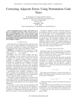 Correcting adjacent errors using permutation code trees