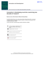 Innovation in developing countries : examining two decades of research