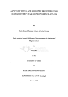 Aspects of social and economic reconstruction during Eritrea's war of independence, 1975-1991.