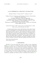 A 3-D spherical chaotic attractor