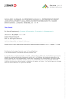Sonia Ben Slimane,  Hatem M’Henni (2021),  Entrepreneurship and  Development: Realities and  Future Prospects, Smart  Innovation, London,  ISTE/Wiley, 172 p.