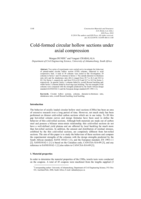 Cold-formed circular hollow sections under axial compression