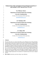 Enhancement of the geotechnical and geochemical properties of 1 gold tailings by BOF slag and class F fly ash