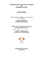 Organisational culture as a driver of business success