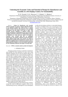 Unlocking the economic value and potential of design for manufacture and assembly in a developing country for sustainability