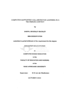 Computer-supported collaborative learning in a technikon context