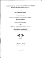 The retention of South African female chartered accountants in public practice