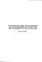 An exploratory survey among Momentum Life clients regarding HIV testing with specific reference to the Gauteng area