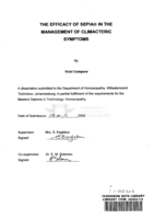 The efficacy of Sepia® in the management of climateric symptoms