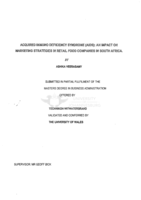 Acquired immuno deficiency syndrome (AIDS) : an impact on marketing strategies in retail food companies in South Africa