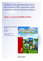 Comparison of experimental ponds for the treatment of dye wastewater under controlled and semi-natural conditions