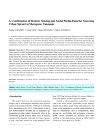 A combination of remote sensing and social media data for assessing urban sprawl in morogoro, Tanzania