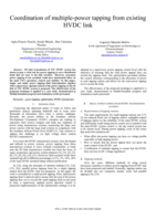 Coordination of multiple-power tapping from existing HVDC link