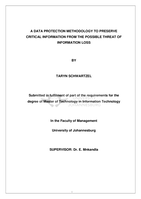 A data protection methodology to preserve critical information from the possible threat of information loss