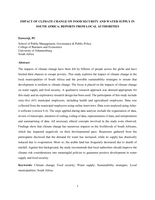 Impact of climate change on food security and water supply in  South Africa: reports from local authorities