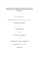 On the role of subharmonic functions in the spectral theory of general Banach algebras