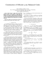 Construction of efficient q-ary balanced  codes