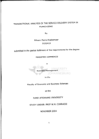 Transactional analysis of the service delivery system in franchising