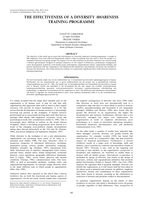 The effectiveness of a diveristy awareness training program.