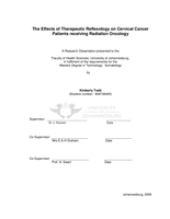 The effects of therapeutic reflexology on cervical cancer patients receiving radiation oncology