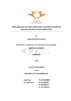 Biodegradable polymer composites : synthesis, properties and application in water purification