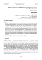 A relationship between social media platforms and the financial success of modern African entrepreneurs