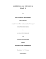 Assessering van wiskunde in graad 10