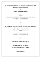 An investigation of primary tap changing transformers in high frequency isolated converters