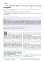 A review of the biomechanical determinants of rugby scrummaging performance