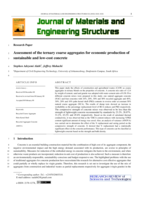 Assessment of the ternary coarse aggregates for economic production of sustainable and low-cost concrete