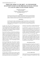 "From the worst to the best": an exploratory qualitative study of the process of social change at a South African secondary school.