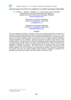 Investigation of the effects of lubricant fat content on drawn copper wires