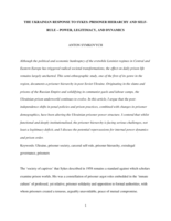 The Ukrainian response to Sykes : prisoner hierarchy and self-rule – power, legitimacy, and dynamics
