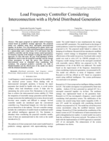 Load Frequency Controller Considering  Interconnection with a Hybrid Distributed Generation