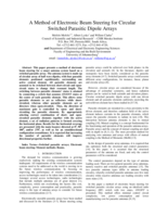 Method of electronic beam steering for circular switched parasitic dipole arrays