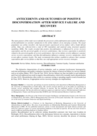 Antecedents and outcomes of positive disconfirmation after service failure and recovery