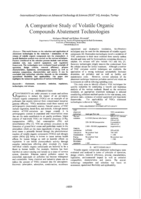 A comparative study of volatile organic compounds abatement