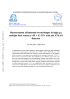 Measurement of hadronic event shapes in high- 𝒑T multijet final states at √𝒔 = 13 TeV with the ATLAS detector