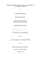 Shared decision-making in the management of secondary schools