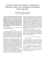 Transient analysis of a start-up synchronous reluctance motor with symmetrical distributed rotor cage bars