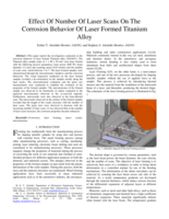 Effect of number of laser scans on the corrosion behavior of laser formed titanium alloy