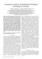 Comparative analysis of modulation techniques in frequency converter