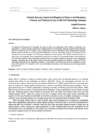 Potential sources, impact and mitigation of stress in the workplace : a review and preliminary case of AD-CJO Technology Company