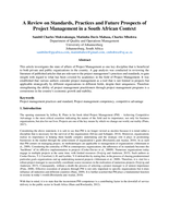 A review on standards, practices and future prospects of project management in a South African context
