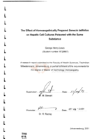 The effect of homoeopathically prepared Senecio latifolius on hepatic cell cultures poisoned with the same substance