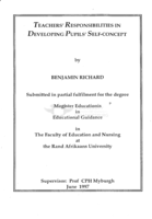 Teachers' responsibilities in developing pupils' self-concept