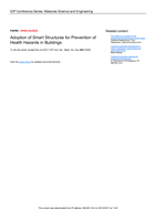 Adoption of smart structures for prevention of health hazards in buildings
